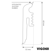 Skirting board Arbiton  - VIGO 60 GRAY 2