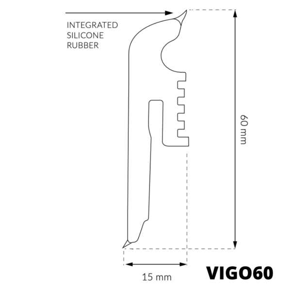 Skirting board Arbiton  - VIGO 60 DARK GRAY 3